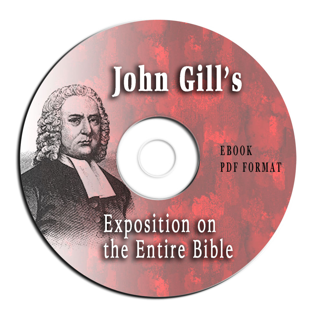 JOHN GILL&rsquo;S EXPOSITION ON THE ENTIRE BIBLE-Commentary-Christian Study-Book on CD