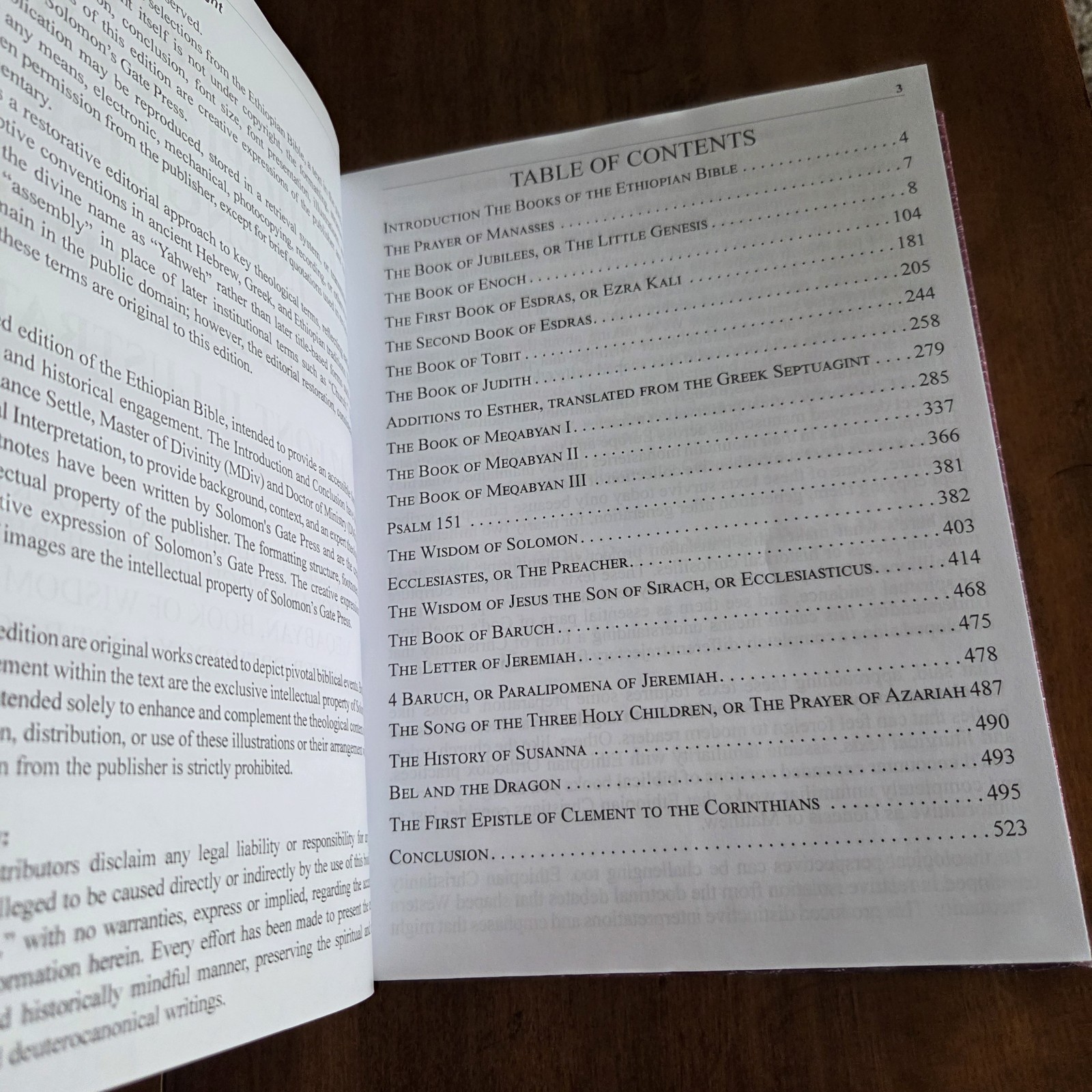 Ethiopian Bible in English Extra Large Print Solomon&rsquo;s Gate Press HC Book