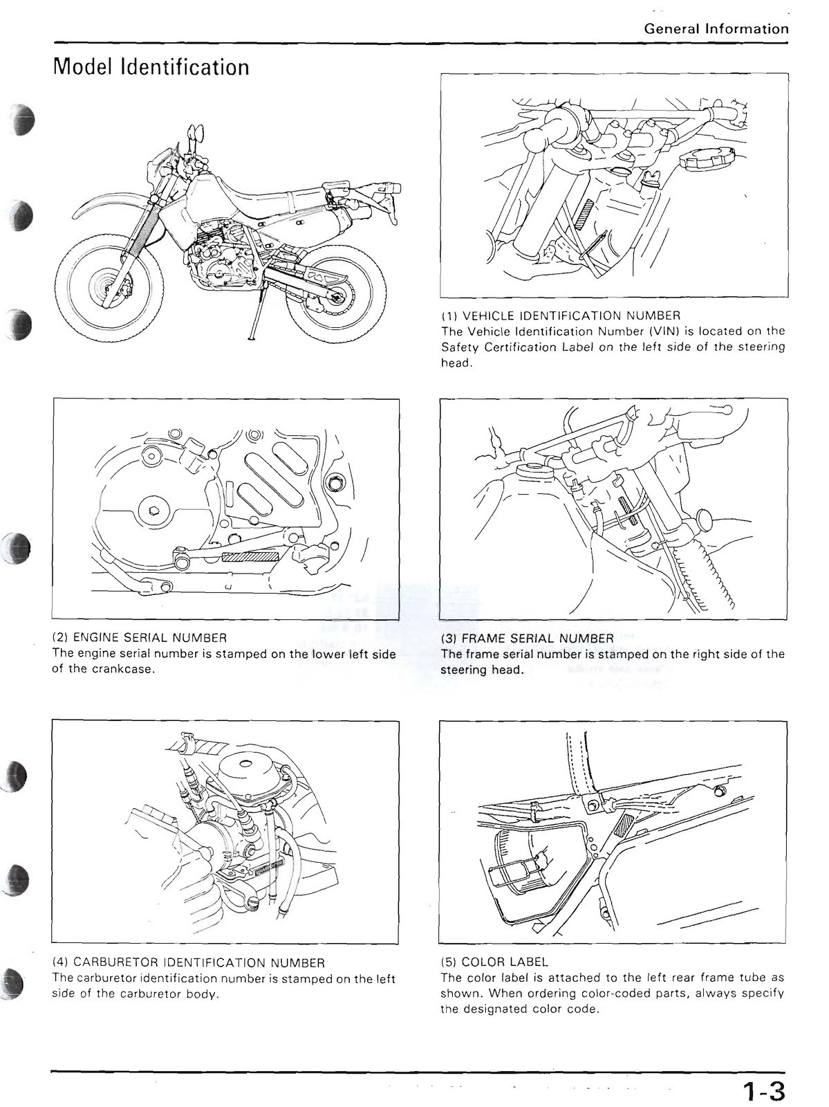 HONDA XR650L Motorcycle Service Manual – TOUGH WIRE BIND – PROTECTIVE COVERS
