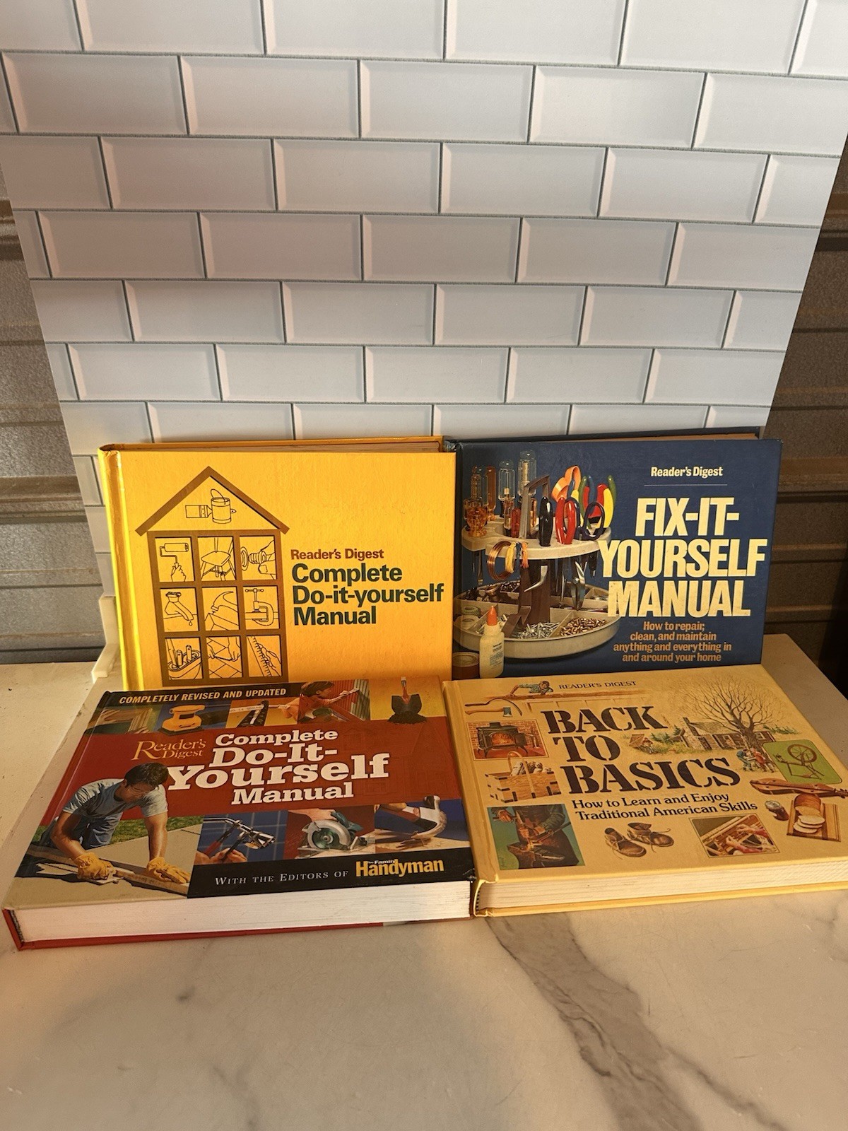 Reader&rsquo;s Digest Complete Do It Fix Yourself DIY Home HC Book Manuals Lot Of 4