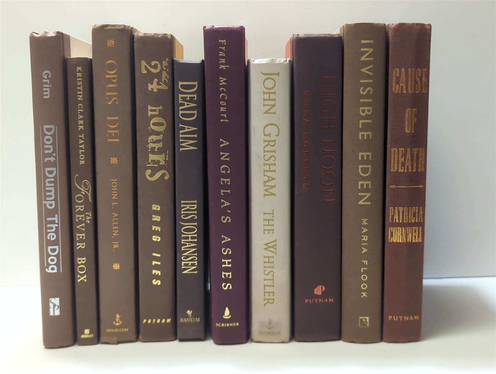 Random Lot of 10 BROWN Staging, Decor, Prop, Beautiful HC books-lettering varies