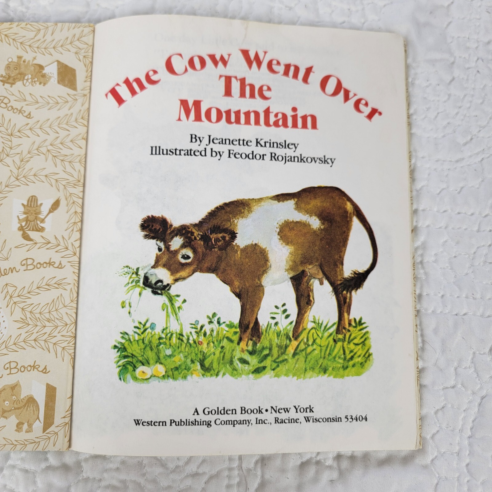 Vintage Little Golden Books Lot of (3) incl. The Cow Went Over The Mountain 1963