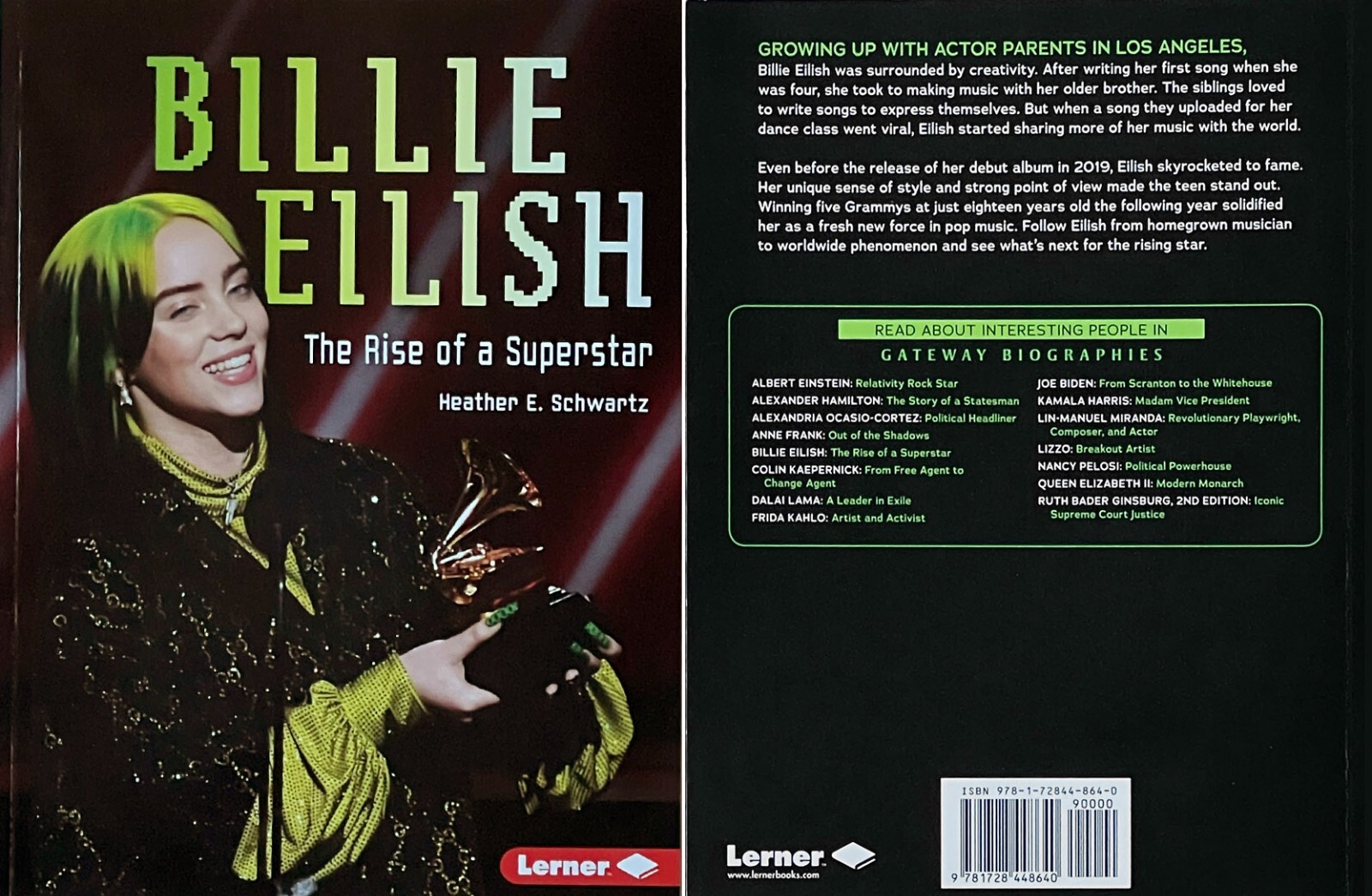 BILLIE EILISH *VG* « RISE OF SUPERSTAR » 2021 US LERNER PUB 7&Prime;X9 48 PG PAPERBACK