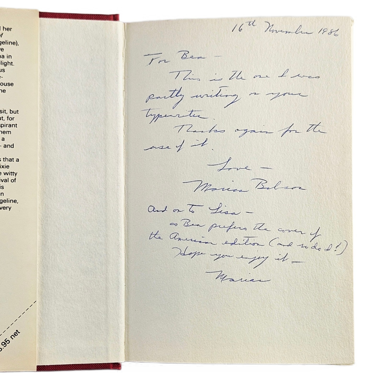 Reel Murder by Marian Babson 1986 Hardcover with Dust Jacket [SIGNED BY AUTHOR]
