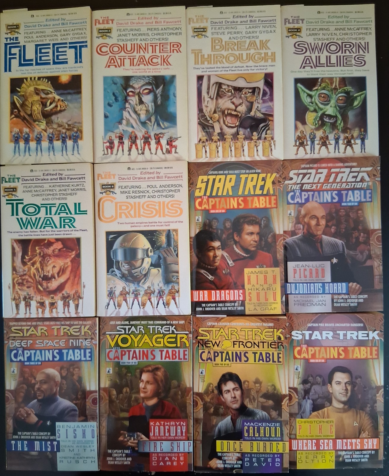 The Fleet Star Trek Captain&rsquo;s Table. 12 In Very Good Condition FREE SHIPPING US