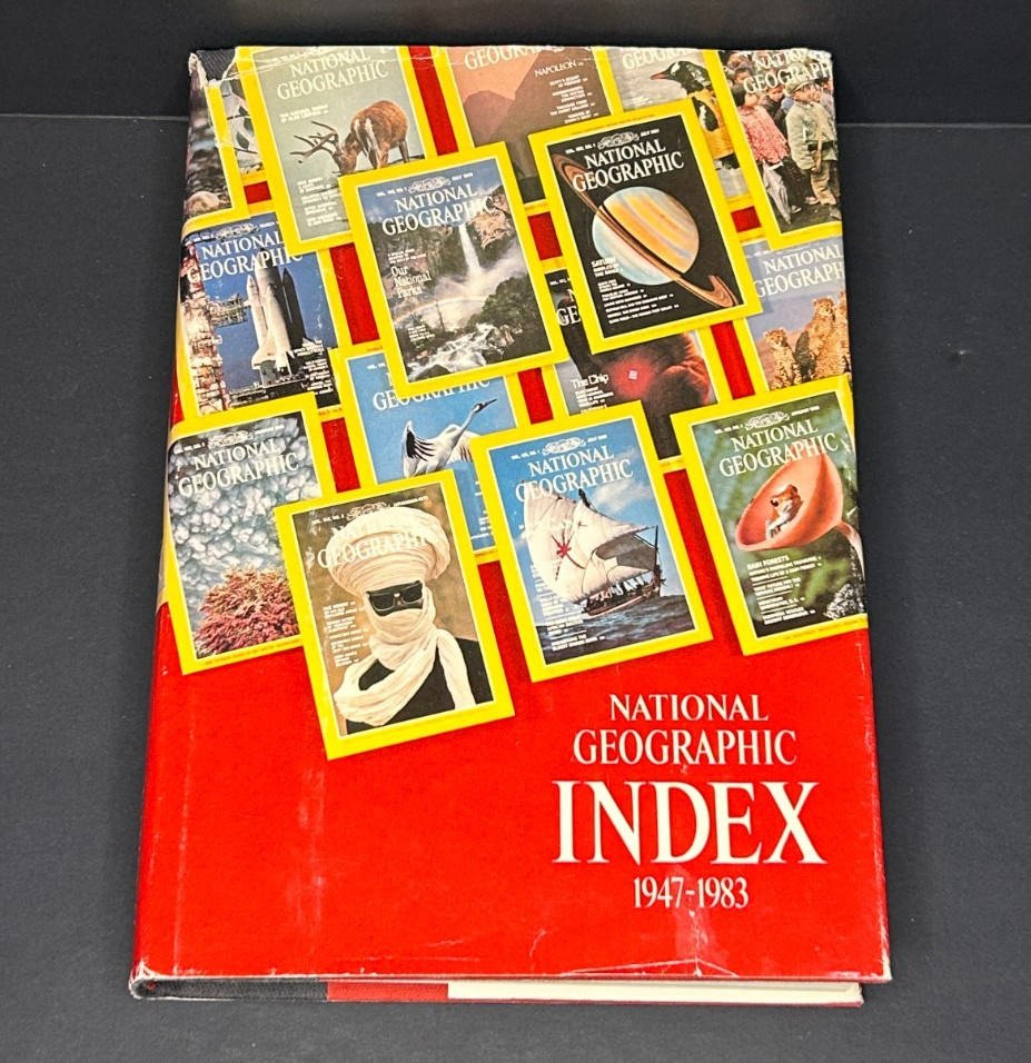 1947-1983 NATIONAL GEOGRAPHIC Hardcover Index Book with Dust Jacket (VG+)