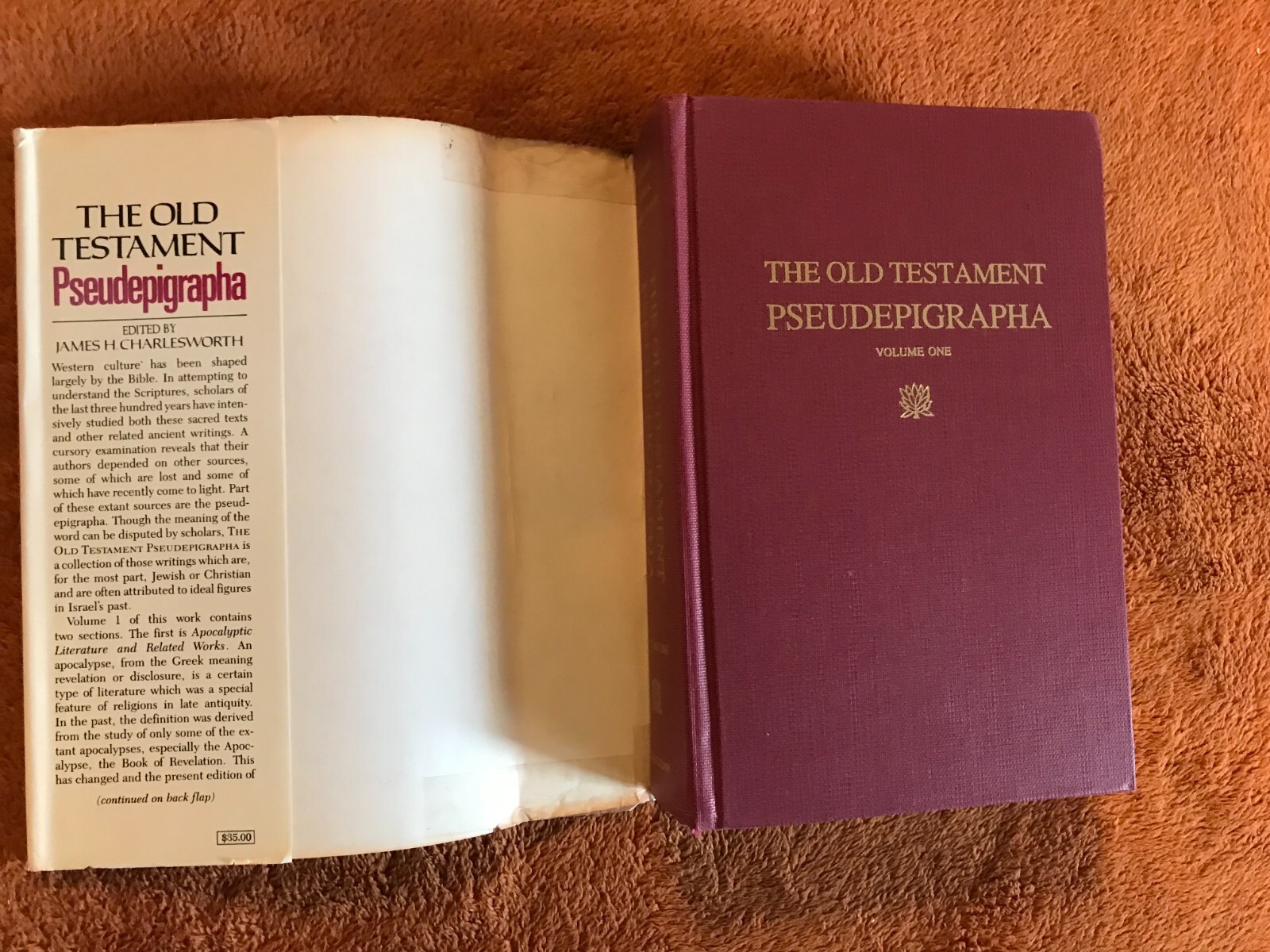 James H. Charlesworth Old Testament Pseudepigrapha vol 1 HB &rsquo;83 apocalyptic lit!
