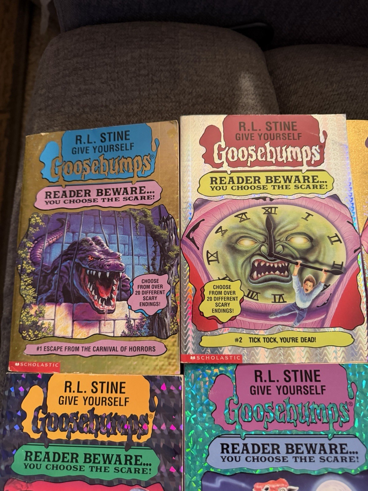 Vtg 90&rsquo;s Goosebumps Book Lot Of 9 Reader Beware You Choose The Scare – RL Stine