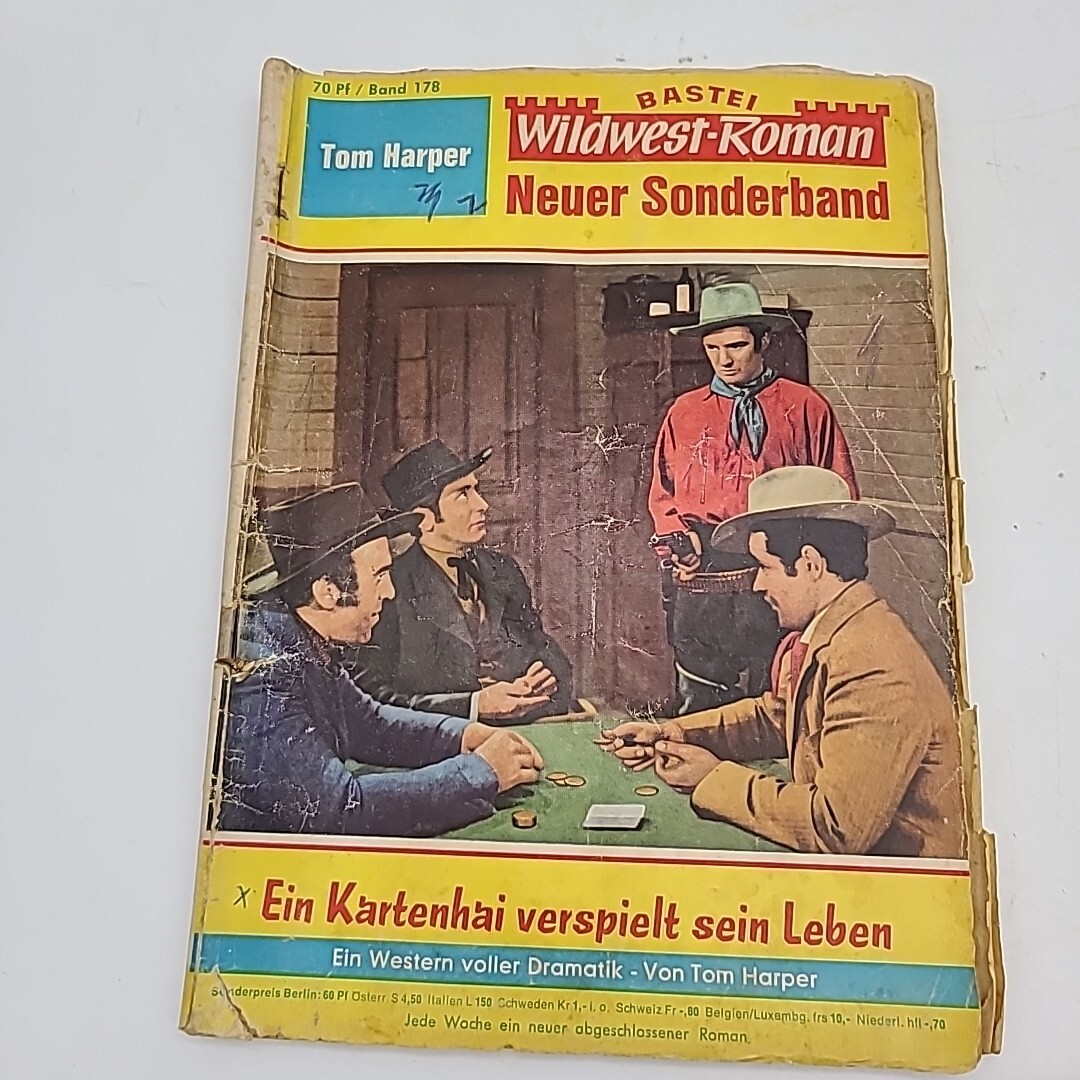 19 BASTEI Wildwest-Roman Western Pulp Fiction German Booklets Books 1960-70&rsquo;s