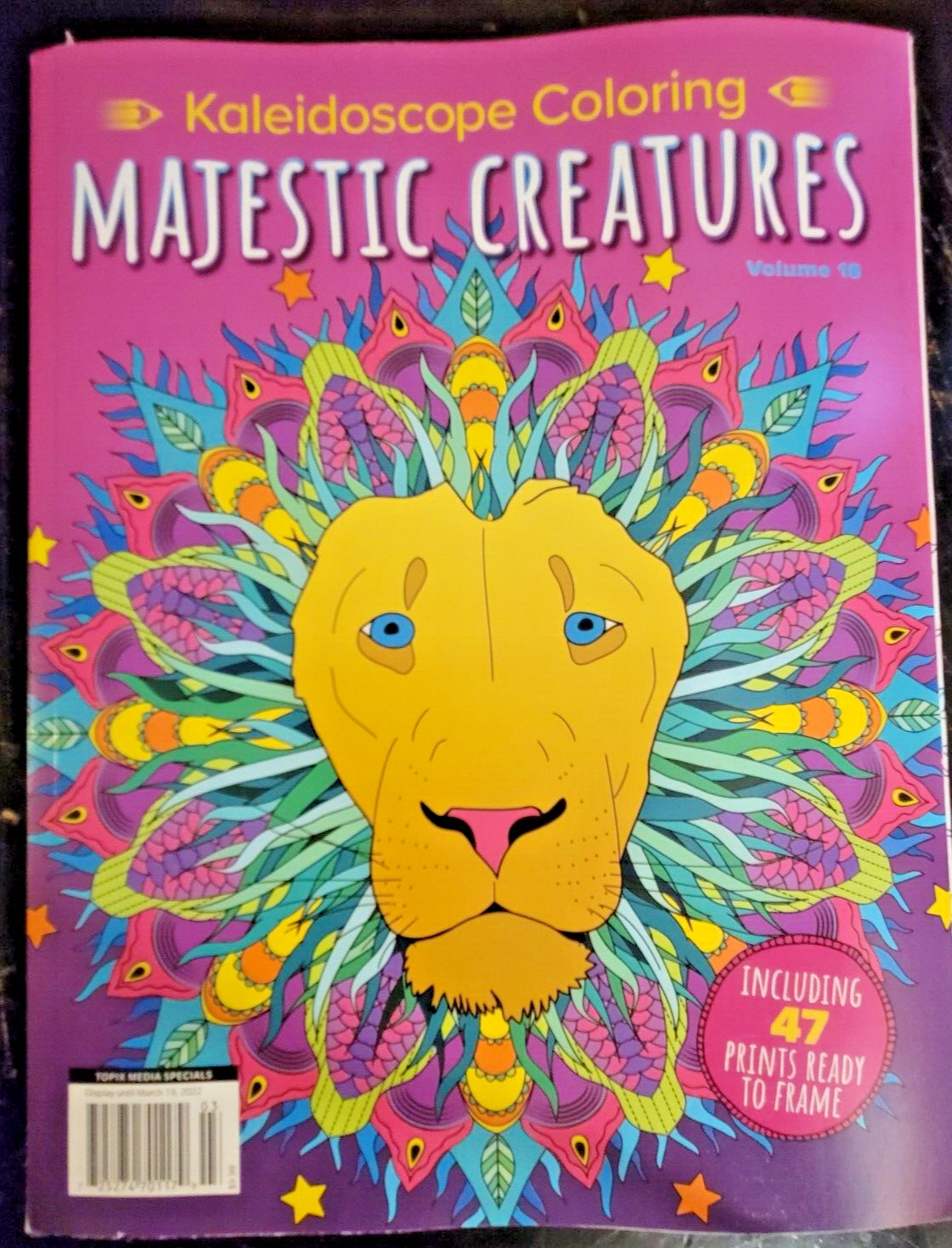 MAJESTIC CREATURES Vol 16 Adult Coloring Book With 47 Prints Ready To Frame