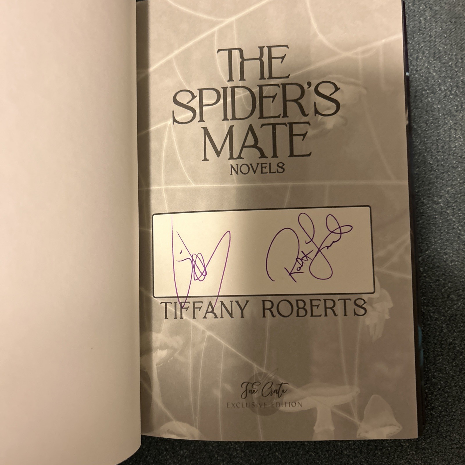 FaeCrate Spider&rsquo;s Mate Trilogy Signed Gilded Edges Embossed Slip Case