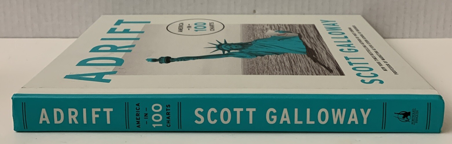 Adrift: America in 100 Charts by Scott Galloway Hardcover Book,Like New