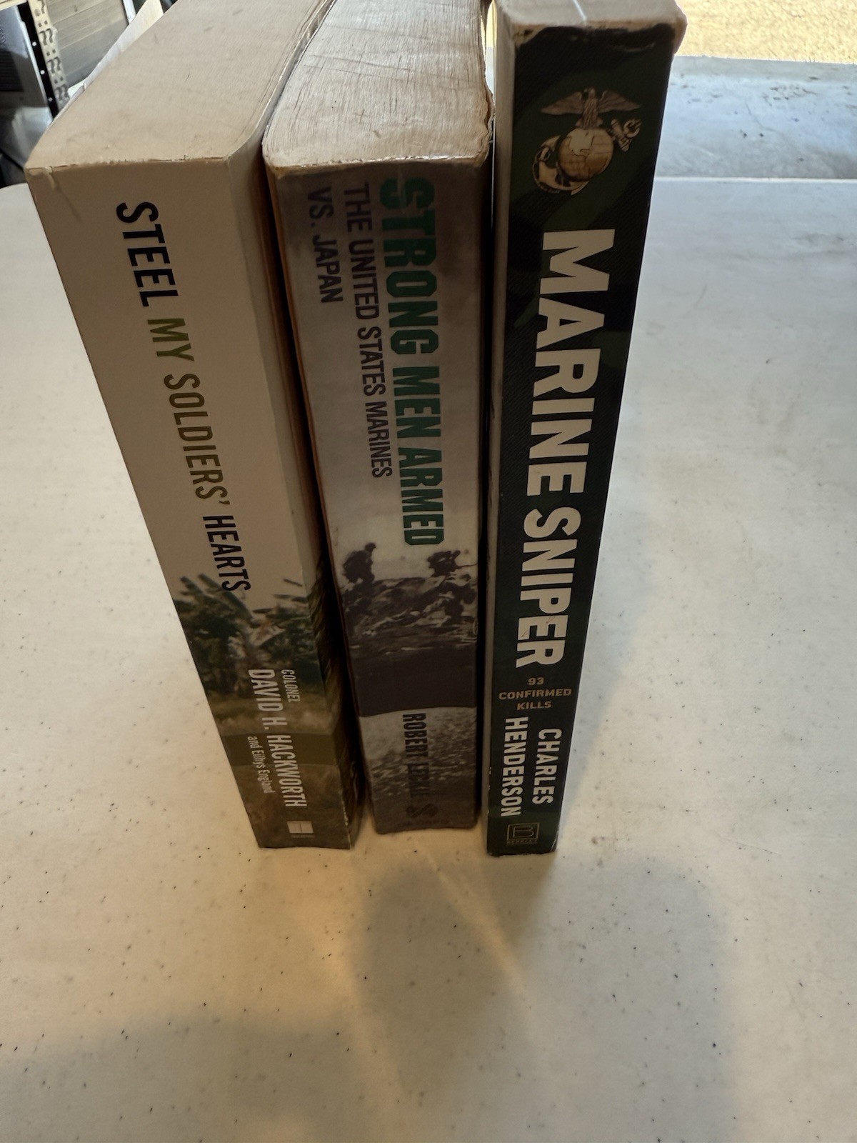 Lot of 3 Must Read Military Books Leslie Hackworh Henderson War Combat History