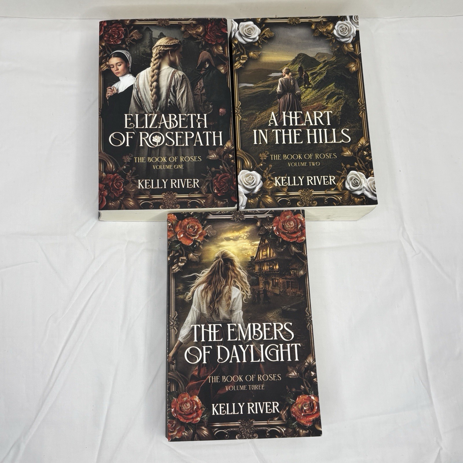 Book of Roses Series Kelly River Paperback Vol 1-3 Lot Ember Heart Elizabeth