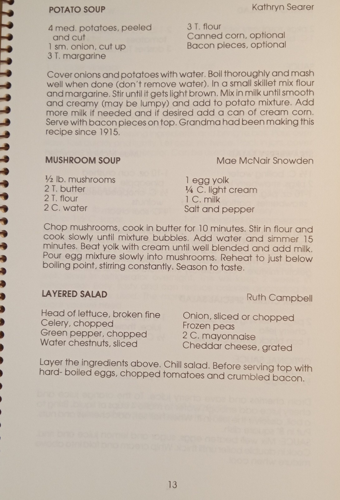 Cookbook « The McNair&rsquo;s Relative & Friends » 76 Pages + Household Tips