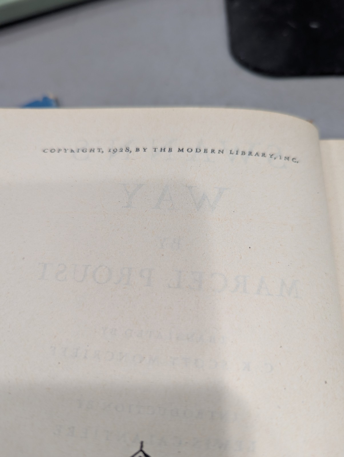 Swann&rsquo;s Way Proust Modern Library 1928 Edition