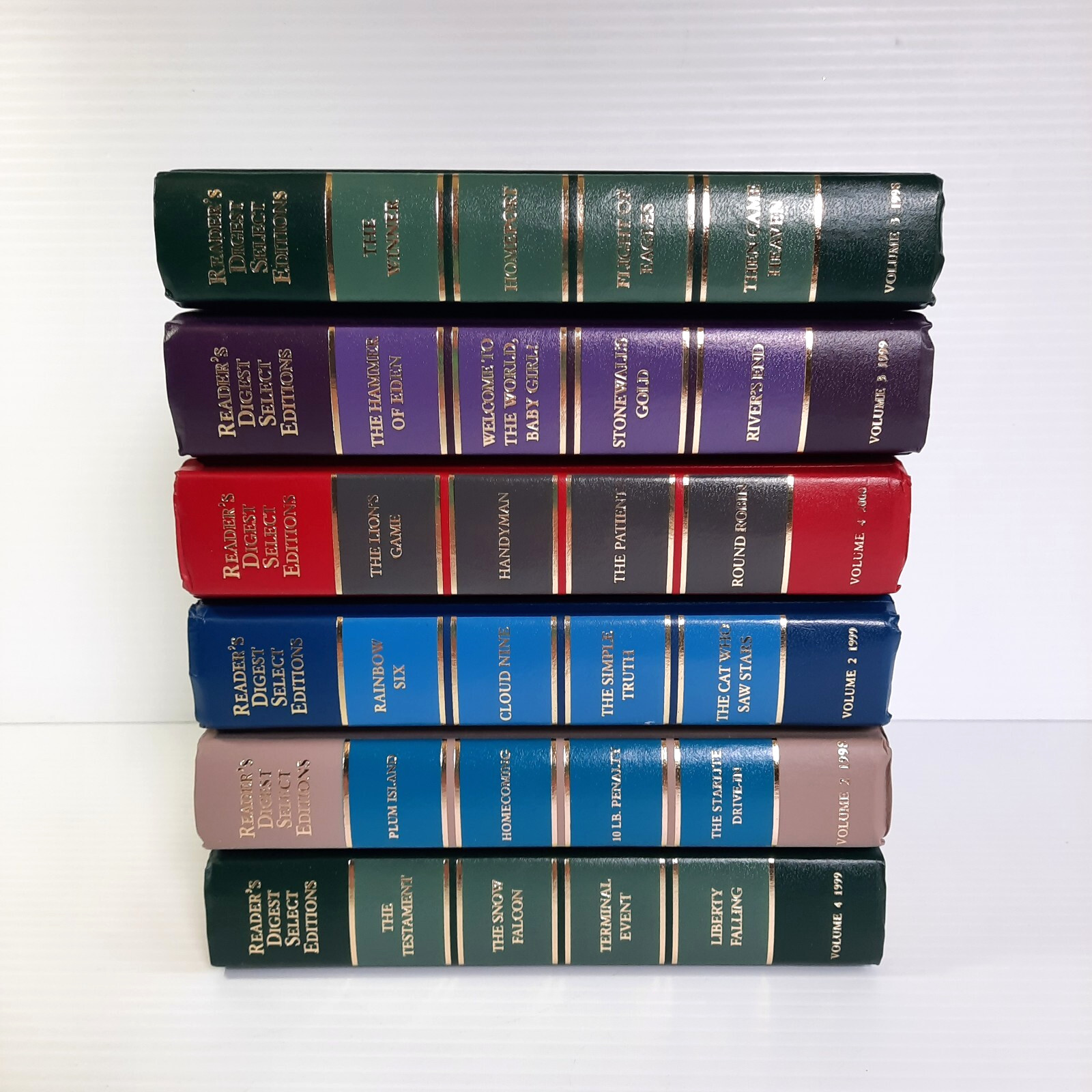 Reader&rsquo;s Digest Condensed Books Lot of 6 Staging Multicolor Decor Display HC #6