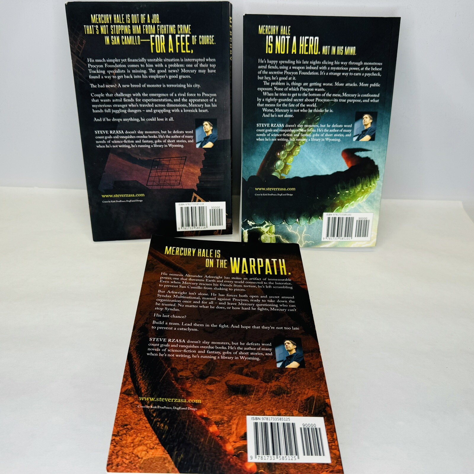 Mercury Hale Books 1-3 By Steve Rzasa Paperback Sci-Fi Guard Hire Risk Signed