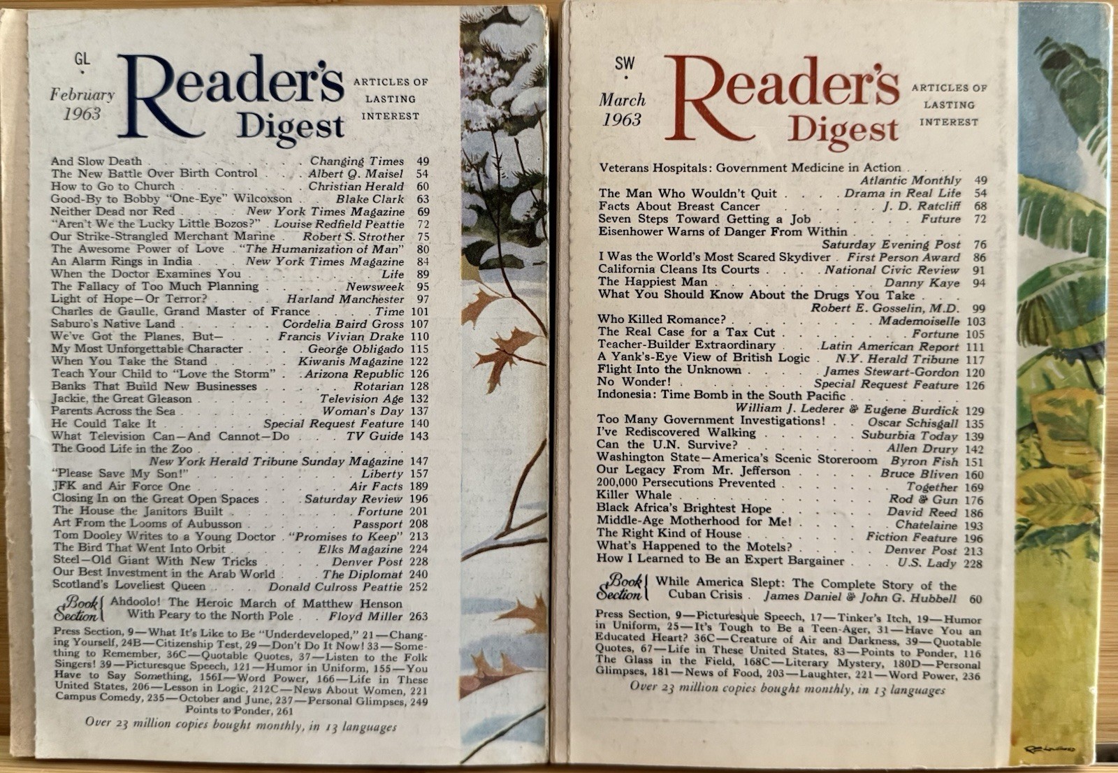 1963 February March READER&rsquo;S DIGEST MAGAZINE Vintage Ageless Fun Short Stories
