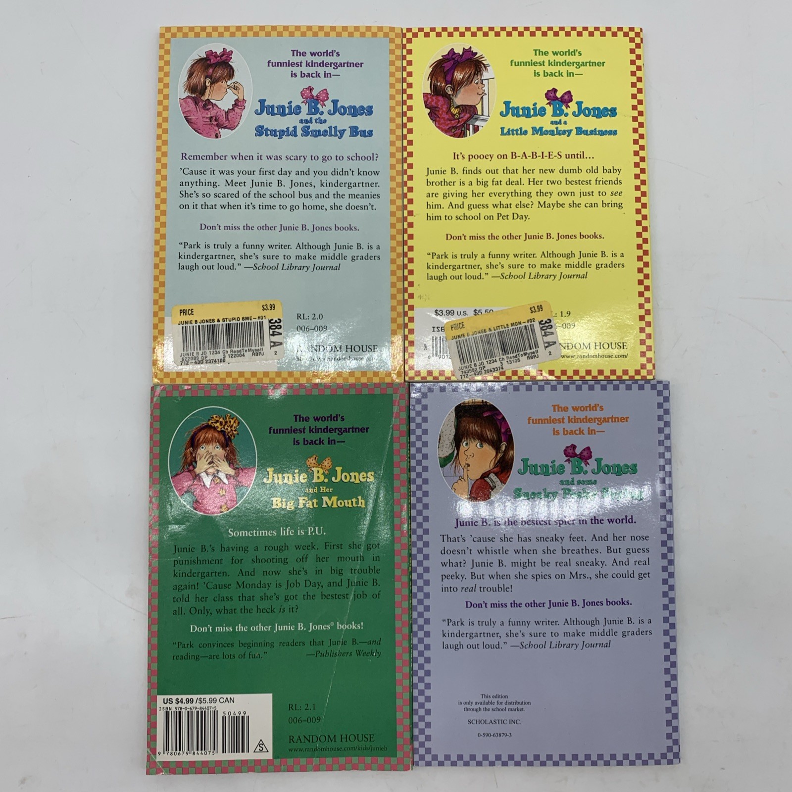 Junie B Jones Barbara Park Lot 25 School Girl Chapter Book Illustrated Grade 1 2