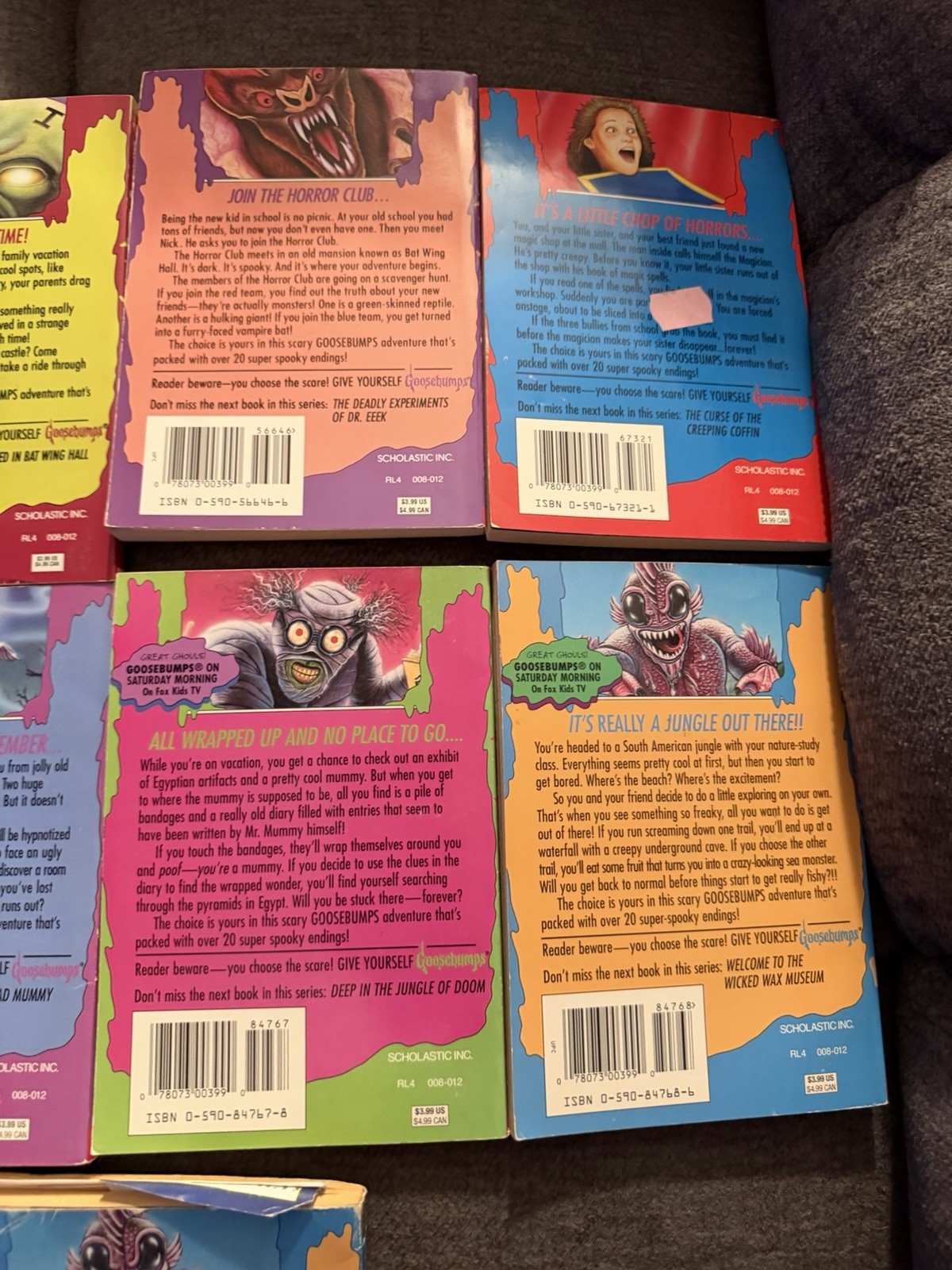 Vtg 90&rsquo;s Goosebumps Book Lot Of 9 Reader Beware You Choose The Scare – RL Stine