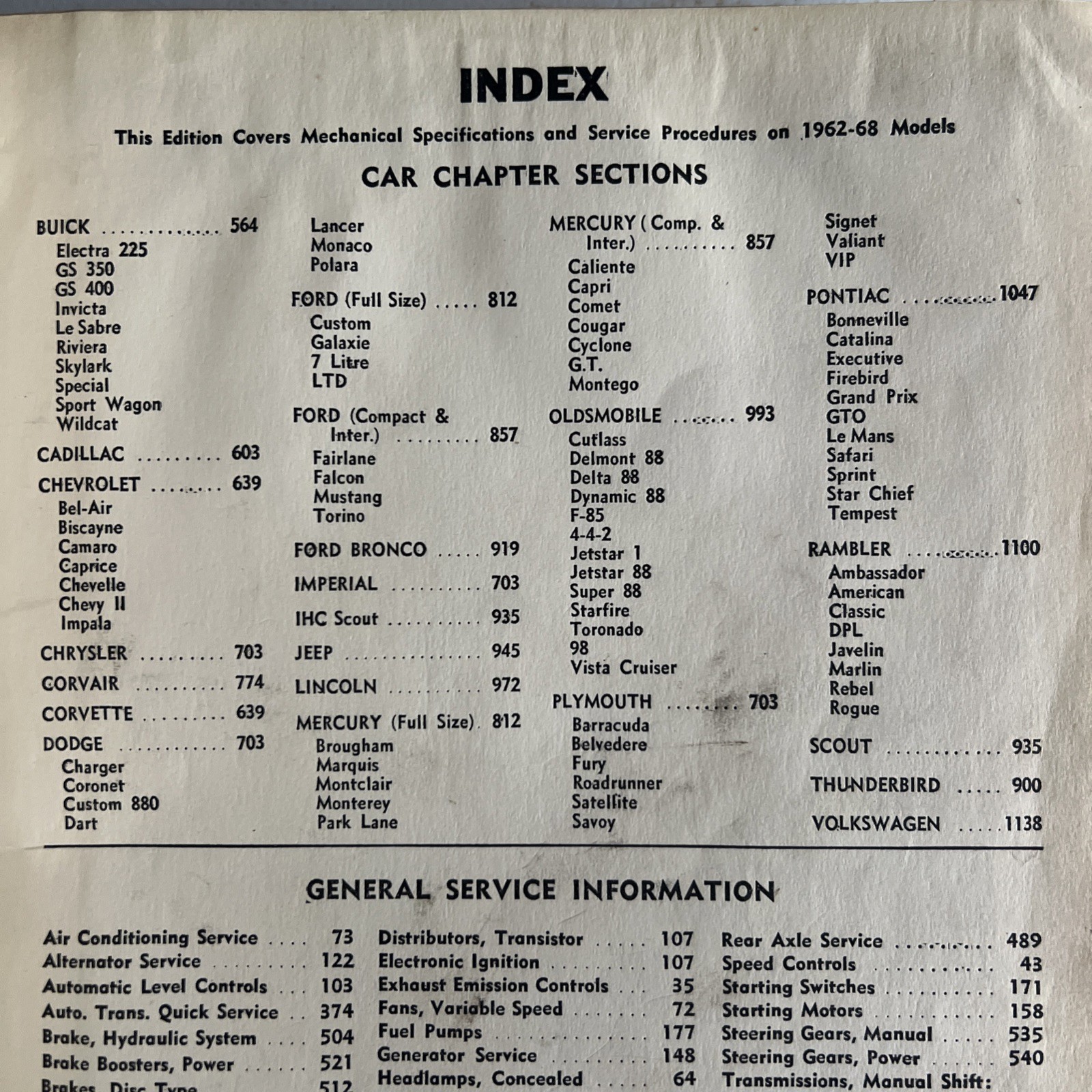 Vintage Chilton 1968 Motor&rsquo;s Auto Repair Manual Hard Cover