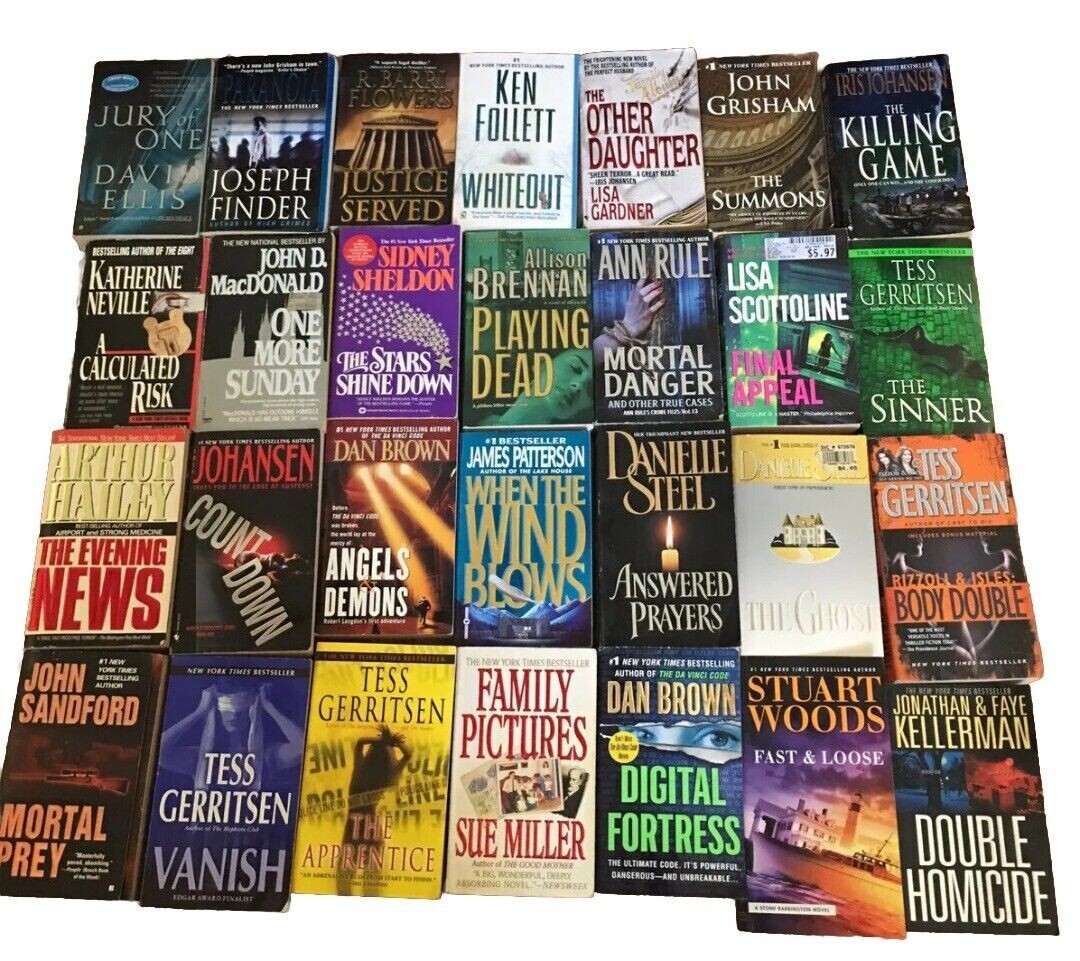 [SALE] Lot of 18 Paperback Bestselling Thrillers – Very Good and As NEW