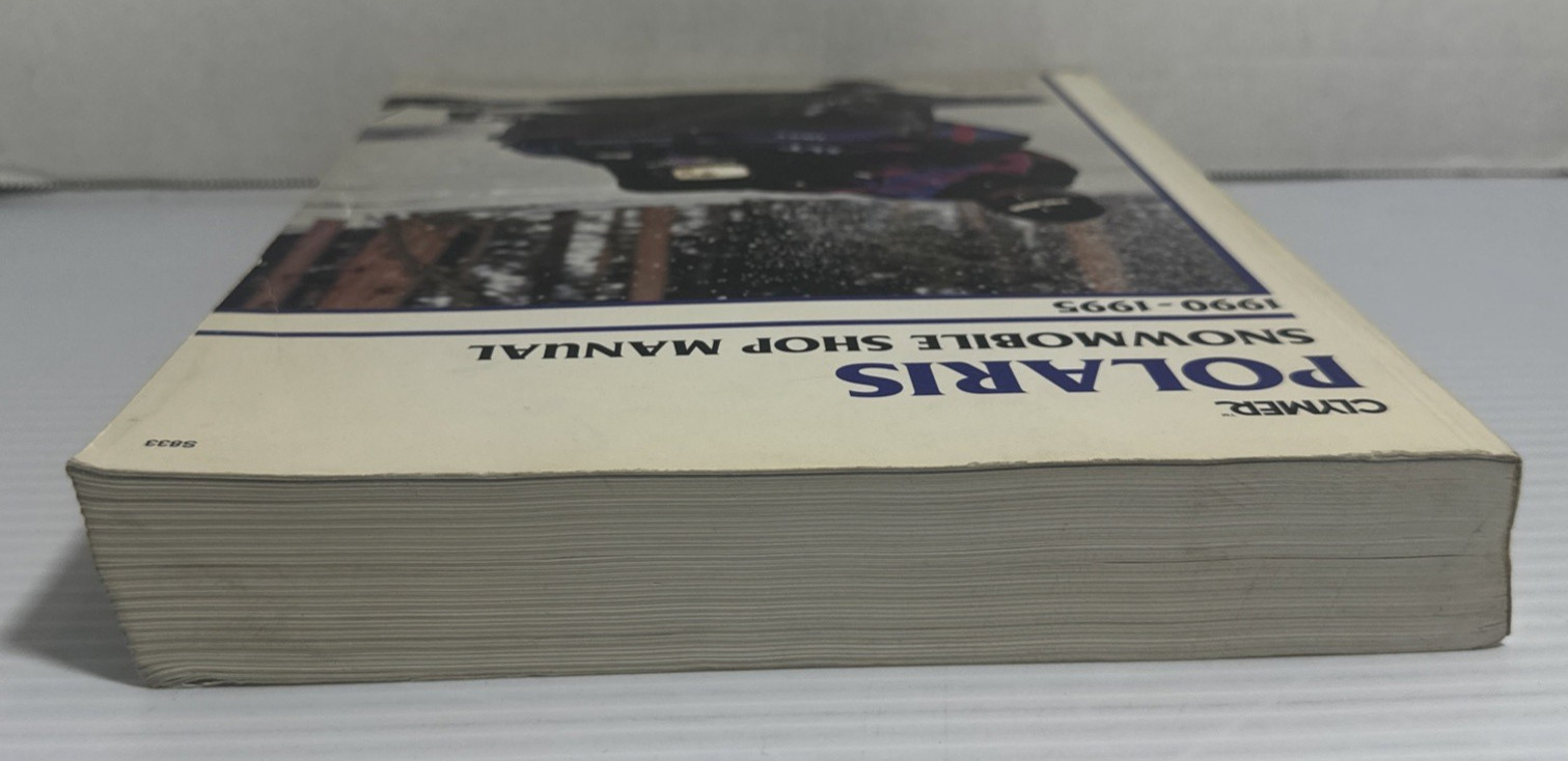 Clymer Polaris Snowmobile Shop Repair Manual 1990-1995 S833