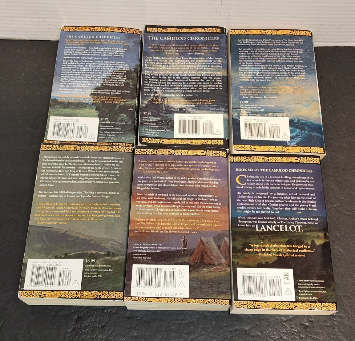 JACK WHYTE&rsquo;S CAMULOD CHRONICLES SERIES 6 BOOK PAPERBACK LOT **GC**