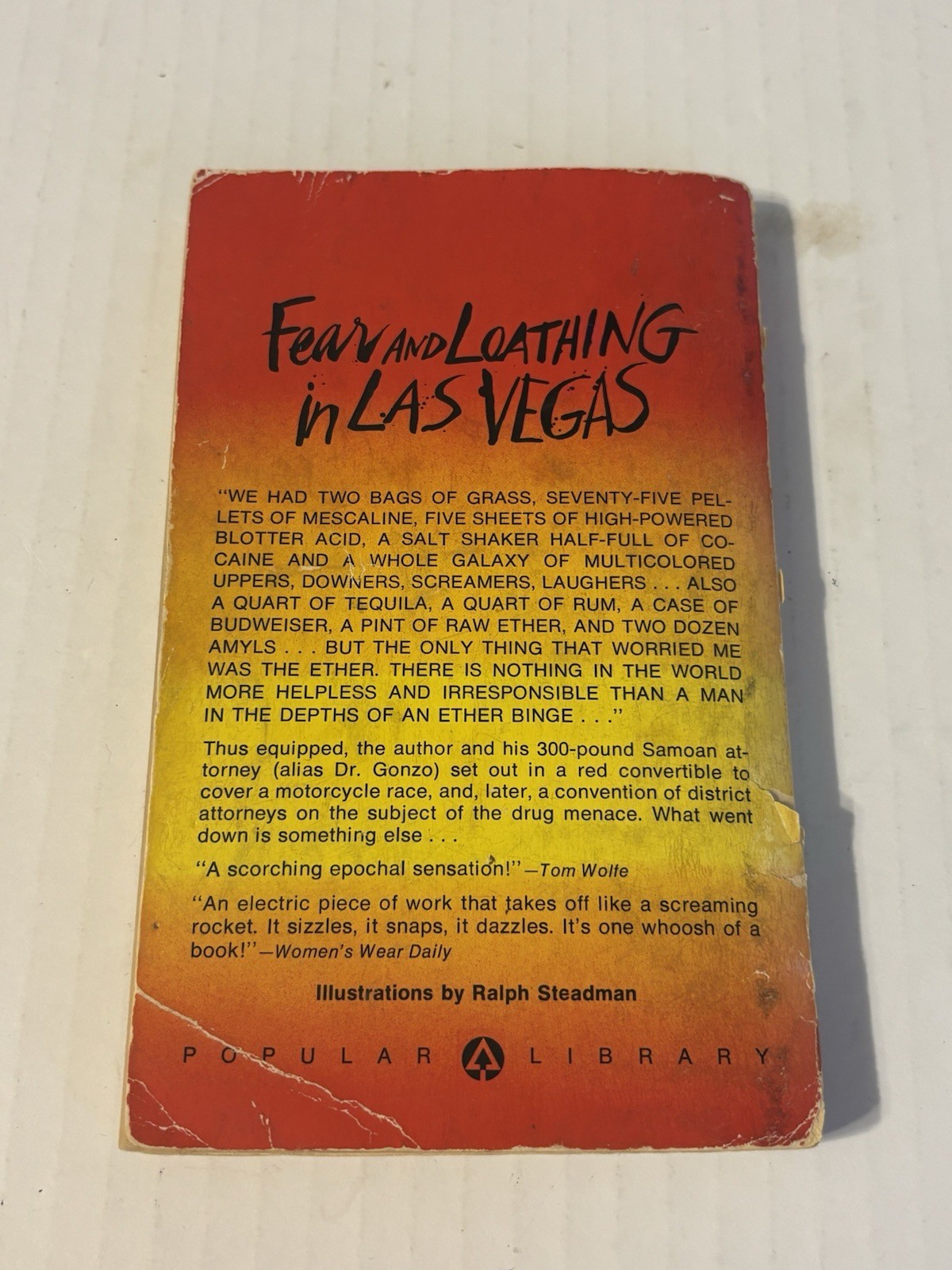Fear and Loathing in Las Vegas by Hunter S. Thompson 1971 Paperback