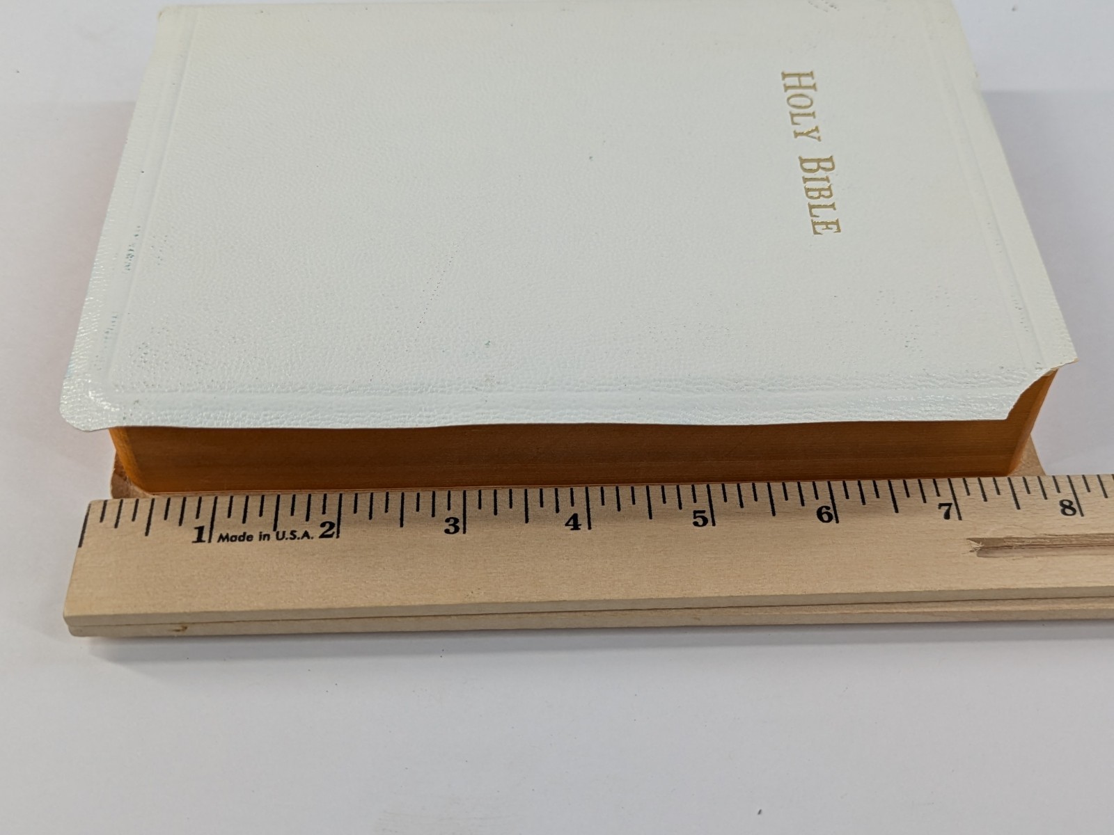 ✝️Holy Bible Self-Pronouncing Illustrated White Cover KJV World Publishing 70&rsquo;s?