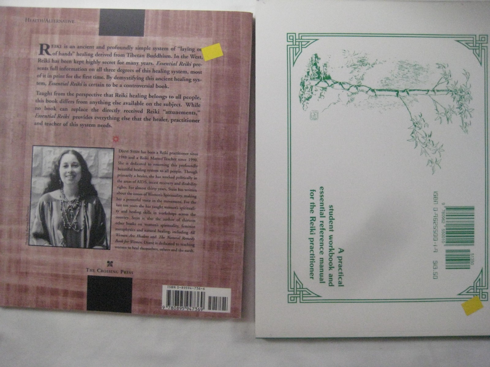 Lot 2 books Essential Reiki Diane Stein + Handbook L. Arnold + S. Nevius