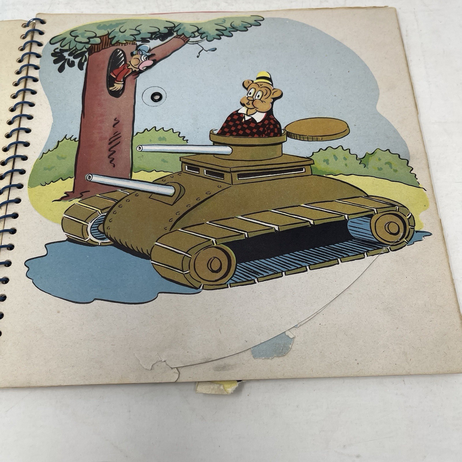 Benny Beaver and Fuzzy Bear Animated Novelty Book 1945 Complete Clean