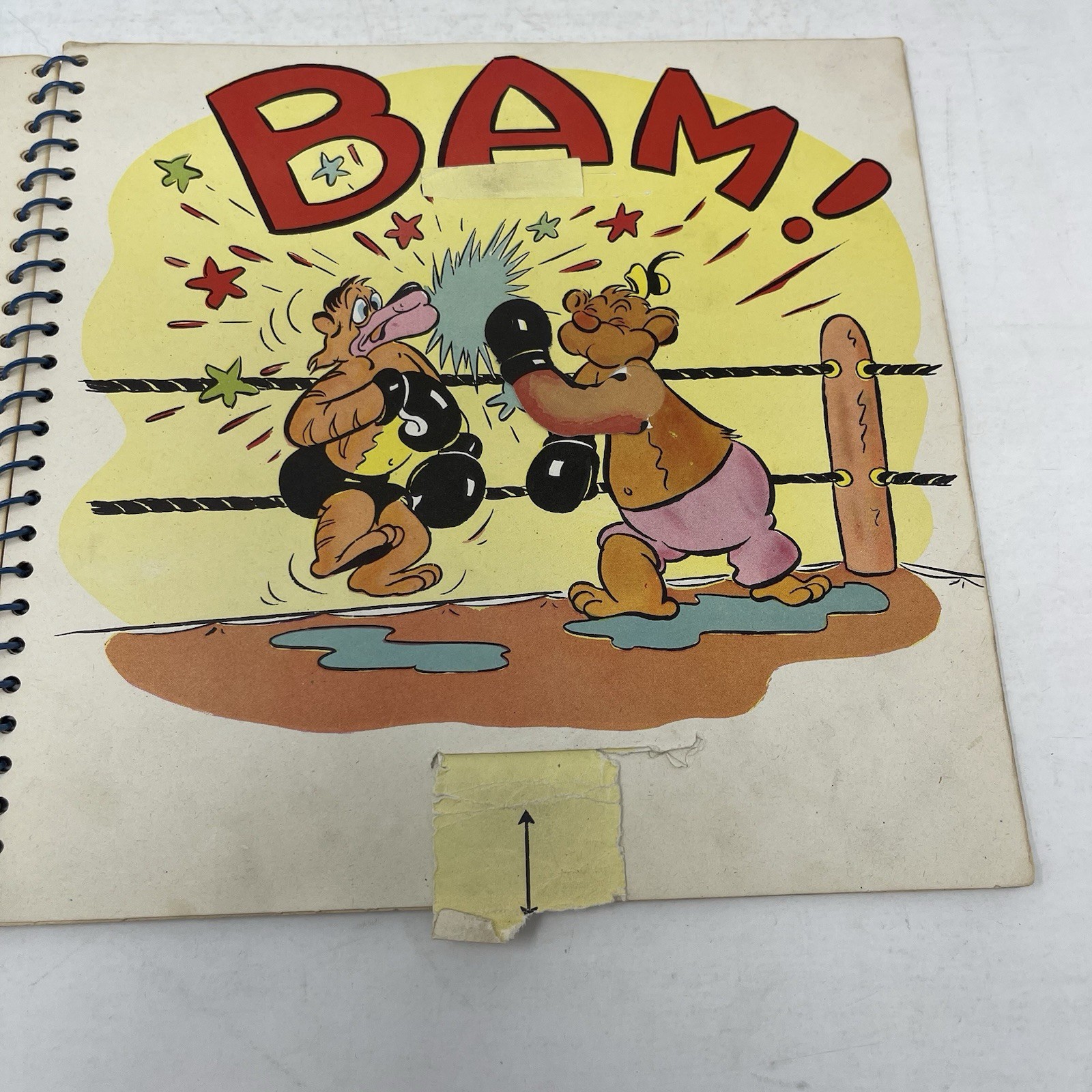Benny Beaver and Fuzzy Bear Animated Novelty Book 1945 Complete Clean