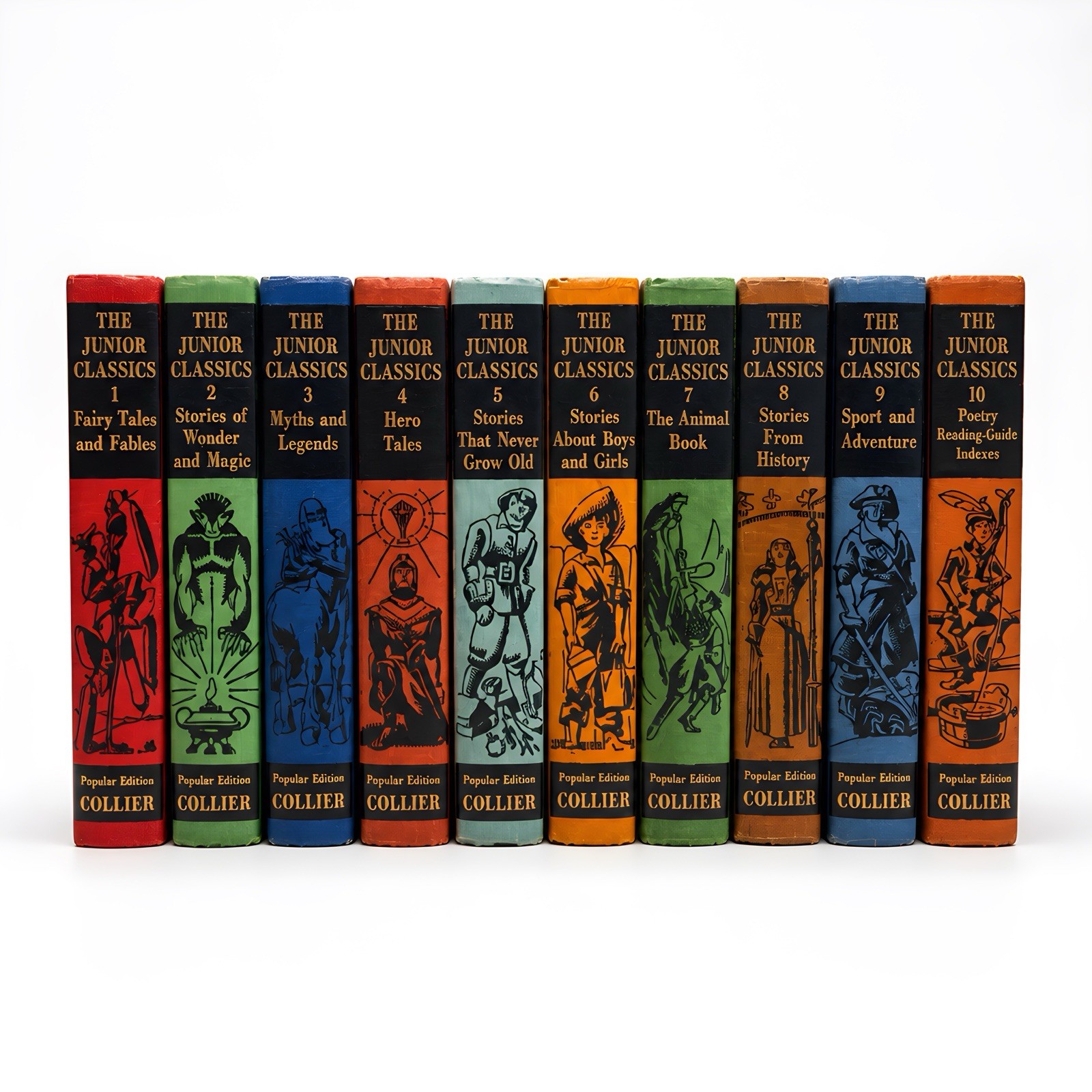 The Young Folks Shelf of Books : Collier&rsquo;s Junior Classics 10 Volume Set 1958