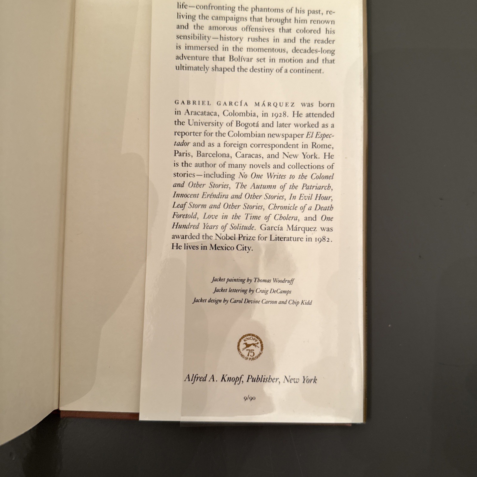 The General in His Labyrinth by Gabriel García Márquez (1990, Hardcover W/ DJ)