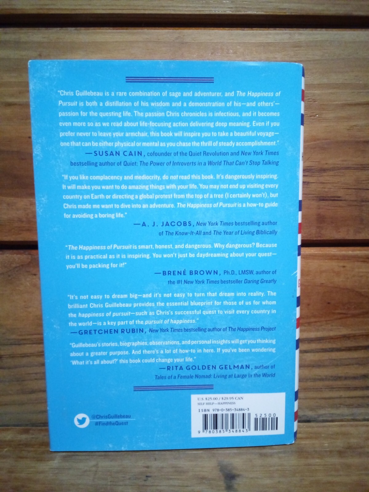 (C26BH) « THE HAPPINESS OF PURSUIT » – CHRIS GUILLEBEAU / HC – DJ / FIRST EDITION