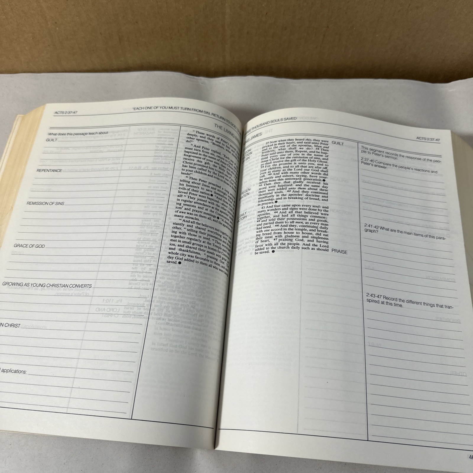 The Layman&rsquo;s Bible Study Notebook by Irving Jensen 1978 Religion Book
