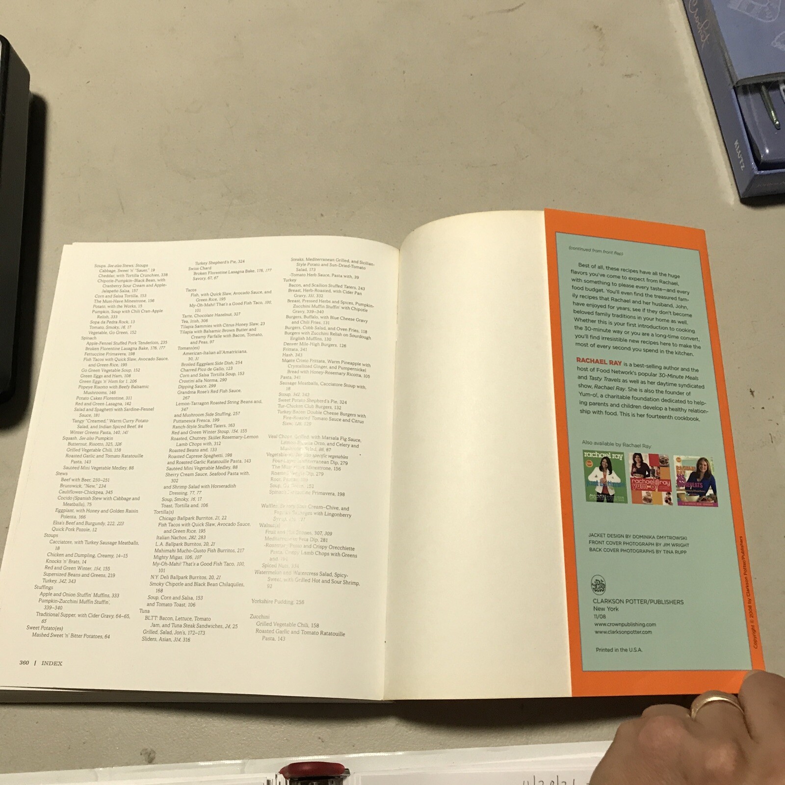 ***Signed*** Rachael Ray&rsquo;s Big Orange Book Cookbook Signed (3lb) First Edition