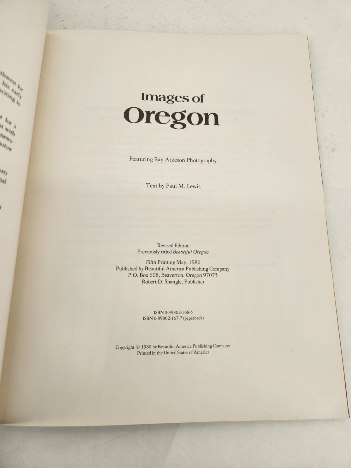 Images of OREGON Featuring Ray Atkeson Photography (Paperback, 1980)