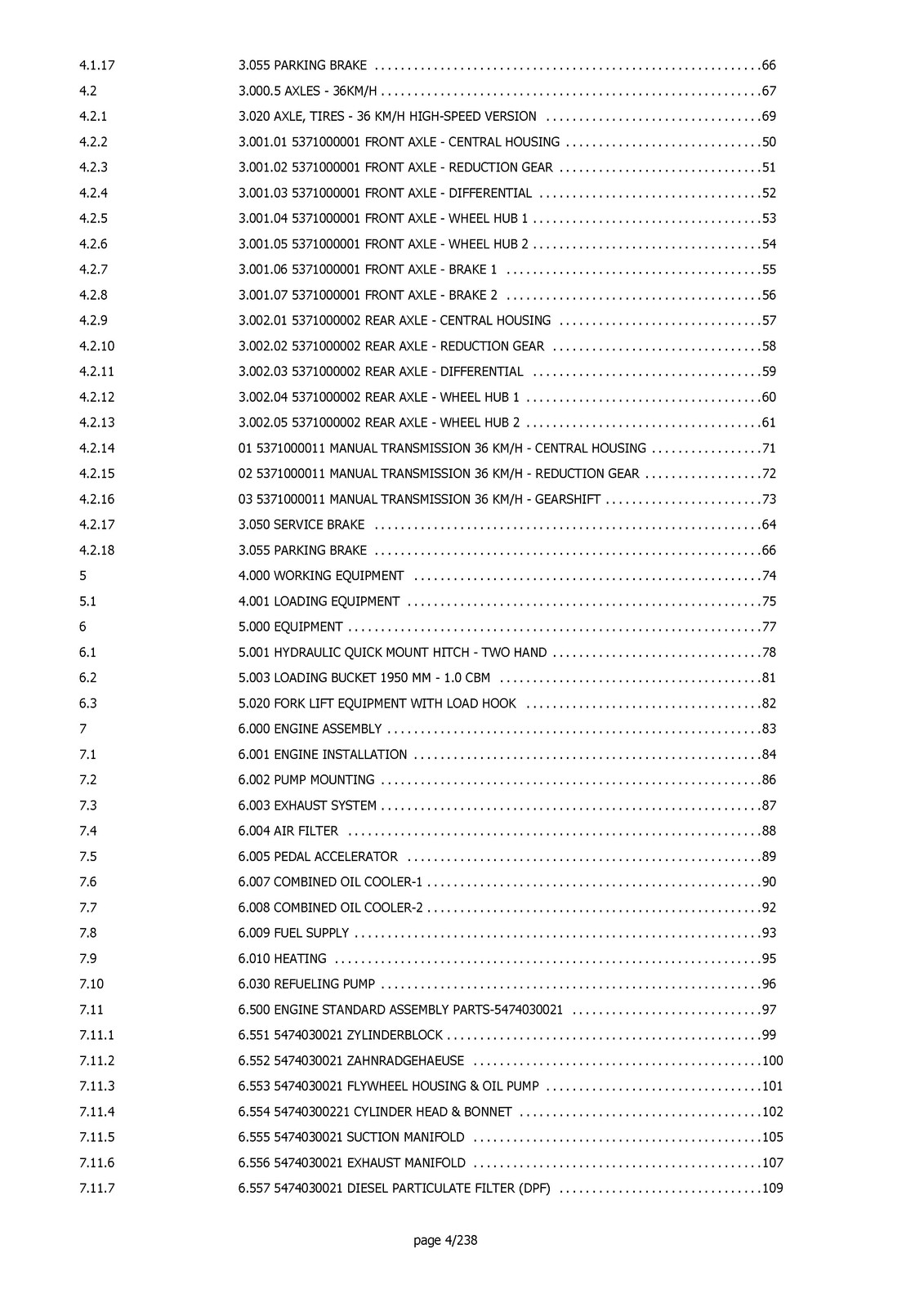 YANMAR V100 Wheel Loader Parts Catalog Manual SN YCG0V10000500103 Up – BINDER