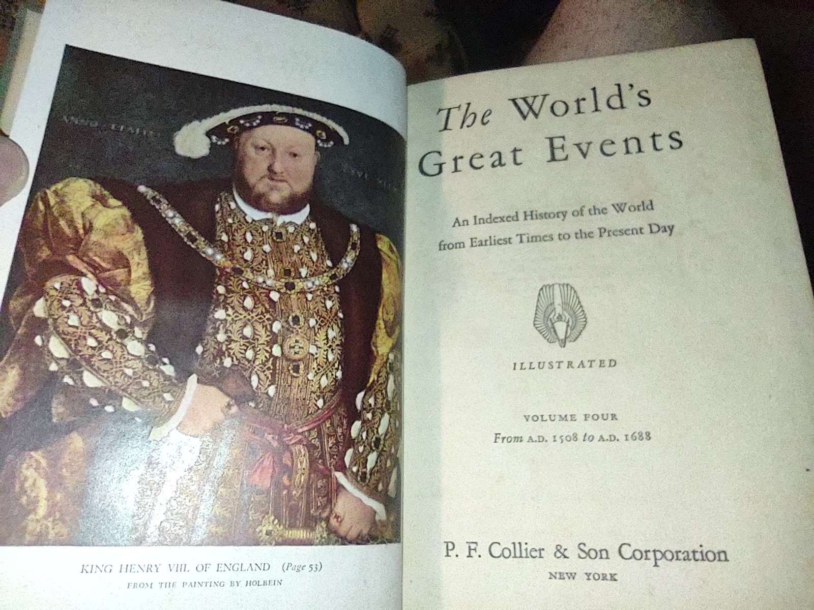 Complete Set Collier, The World&rsquo;s Great Events, 10 Volumes HC VGC, 1945