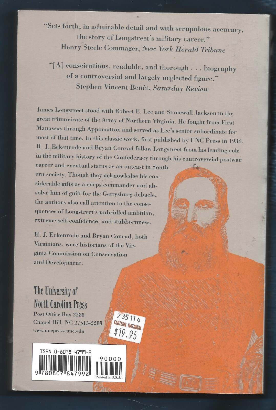 James Longstreet-Lee&rsquo;s War Horse Paperback-Eckenrode, Conrad-399 pages