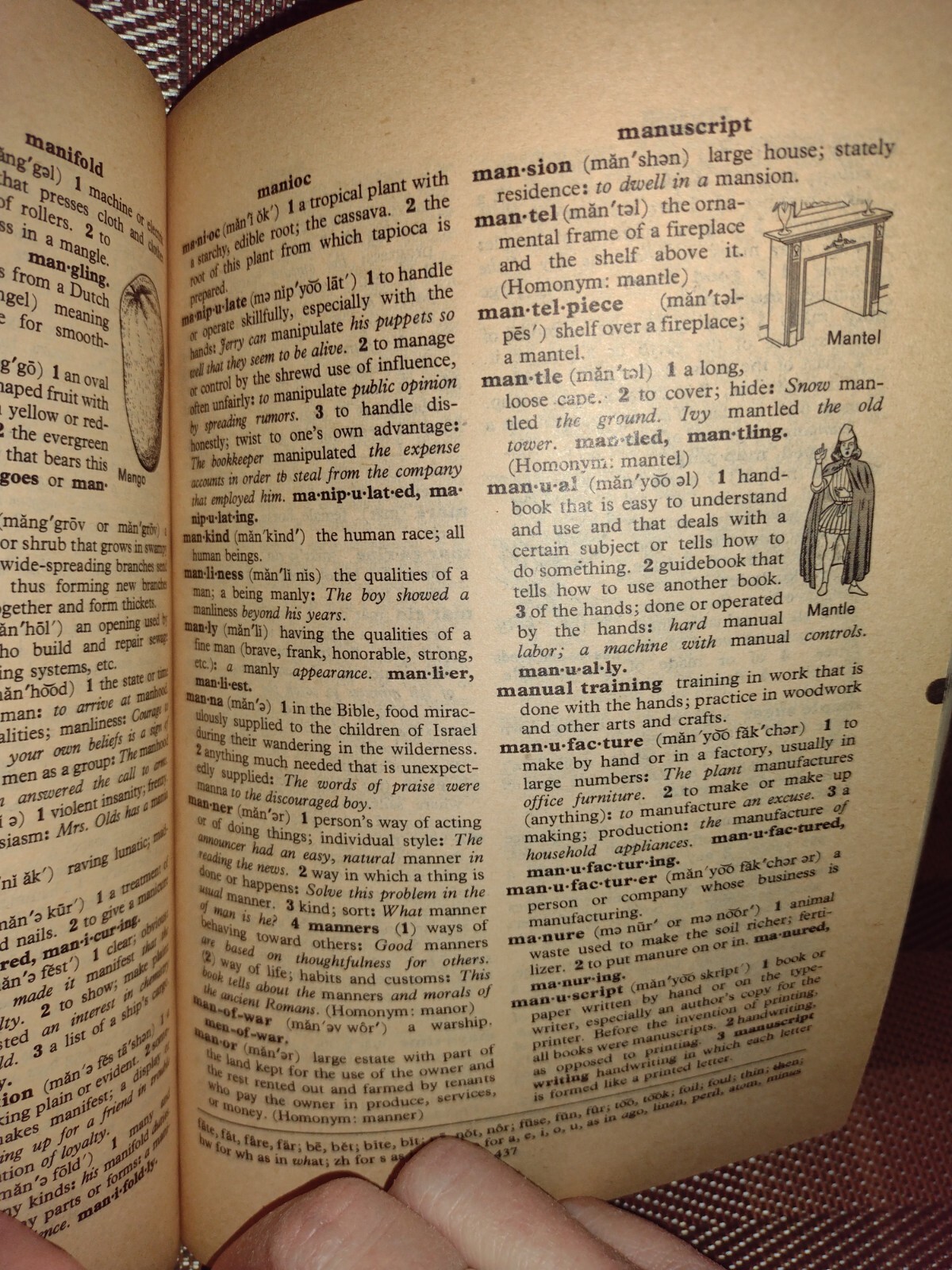 VINTAGE SCHOLASTIC DICTIONARY OF AMERICAN ENGLISH 1970&rsquo;s PAPERBACK 864 PAGES