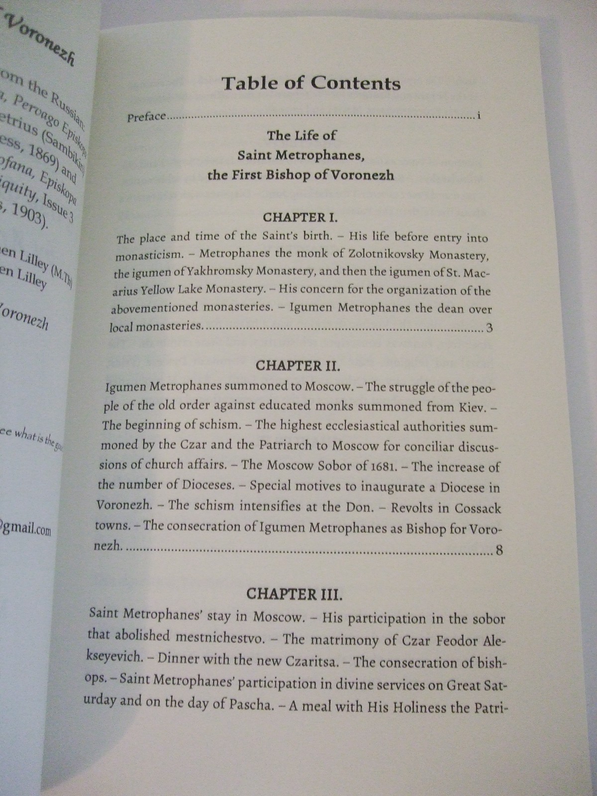 Life and Testament of St. Metrophanes, First Bishop of Voronezh. Orthodox. SALE