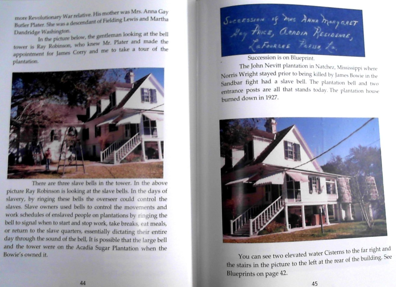 2 in 1 Books on Jim Bowie Edwin Forrest Knife & Acadia Plantation Bowie&rsquo;s Home