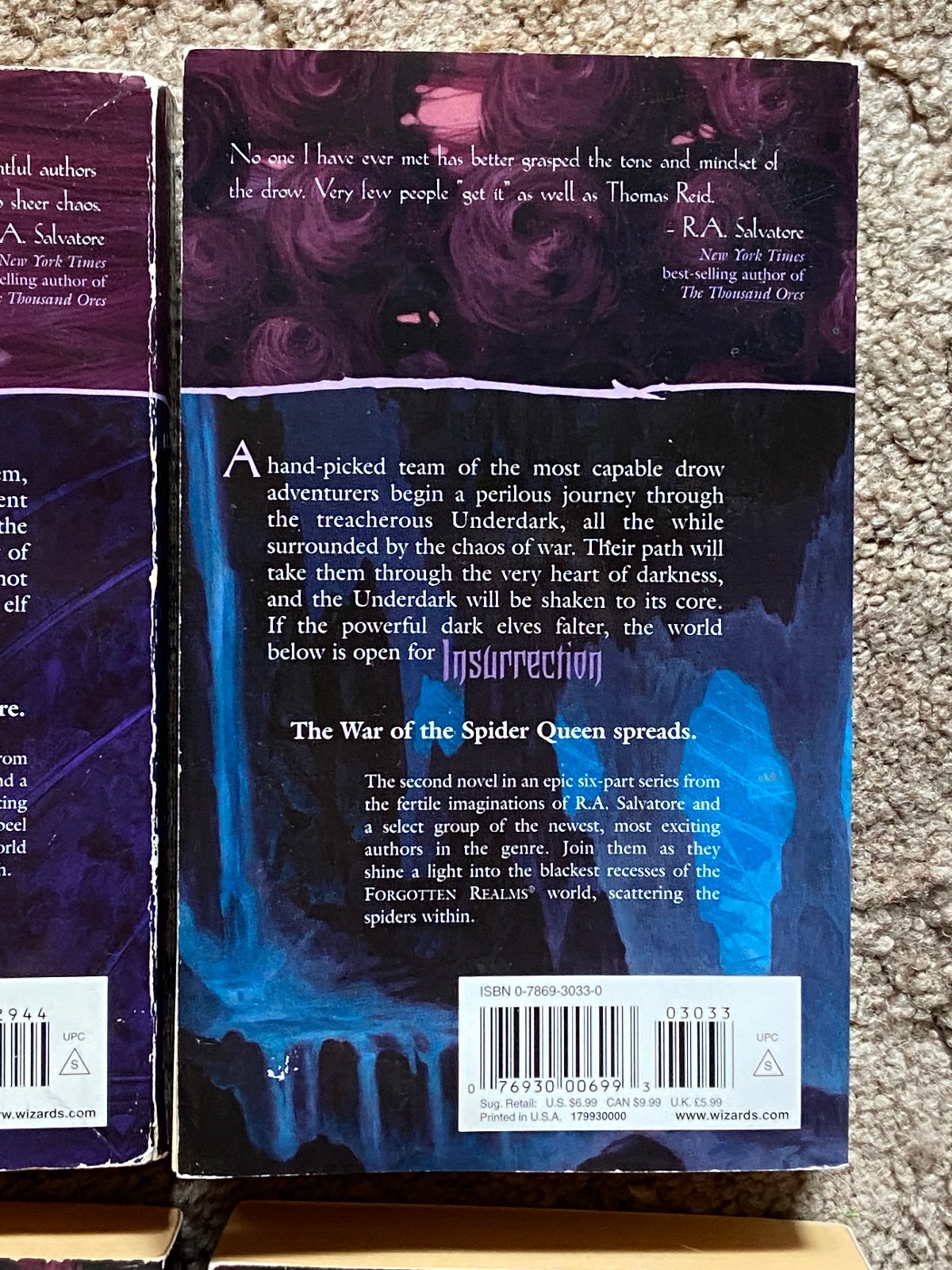 FORGOTTEN REALMS War of The Spider Queen #1-4, 4 book lot R.A. Salvatore PB