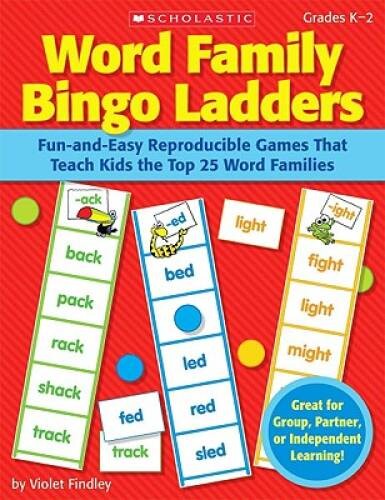 Word Family Bingo Ladders: Fun-and-Easy Reproducible Games That Teach Kid – GOOD