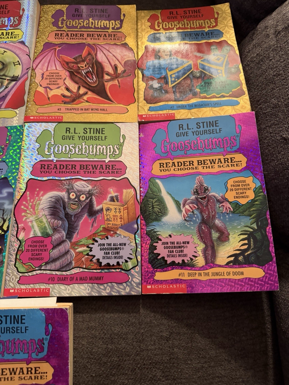 Vtg 90&rsquo;s Goosebumps Book Lot Of 9 Reader Beware You Choose The Scare – RL Stine