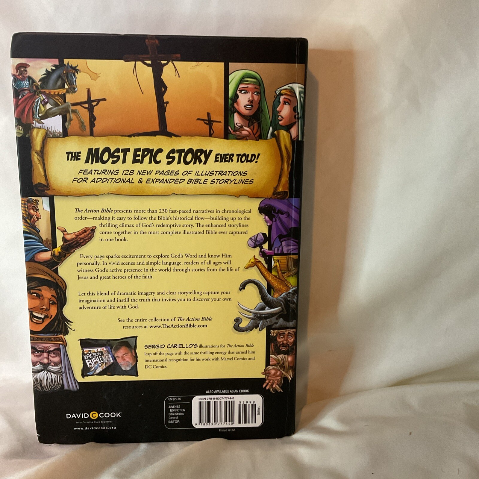 The Action Bible: God&rsquo;s Redemptive Story by Sergio Cariello HC 2020 David C Cook
